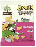 Biscoito Vegano Integral Orgânico Morango Mãe Terra Zooreta Pacote 80g