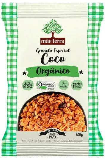 Granola Orgânica Coco Mãe Terra Pacote 600g