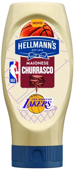Maionese Churrasco Nba Los Angeles Lakers Hellmanns Squeeze 335g