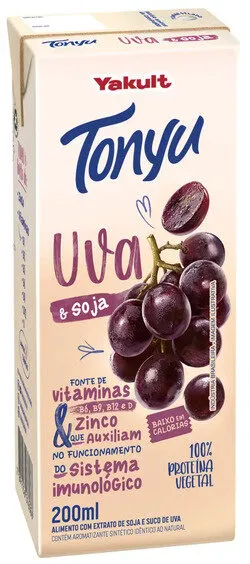 Bebida à Base De Soja Uva Yakult Tonyu Caixa 5,4l 27 Unidades