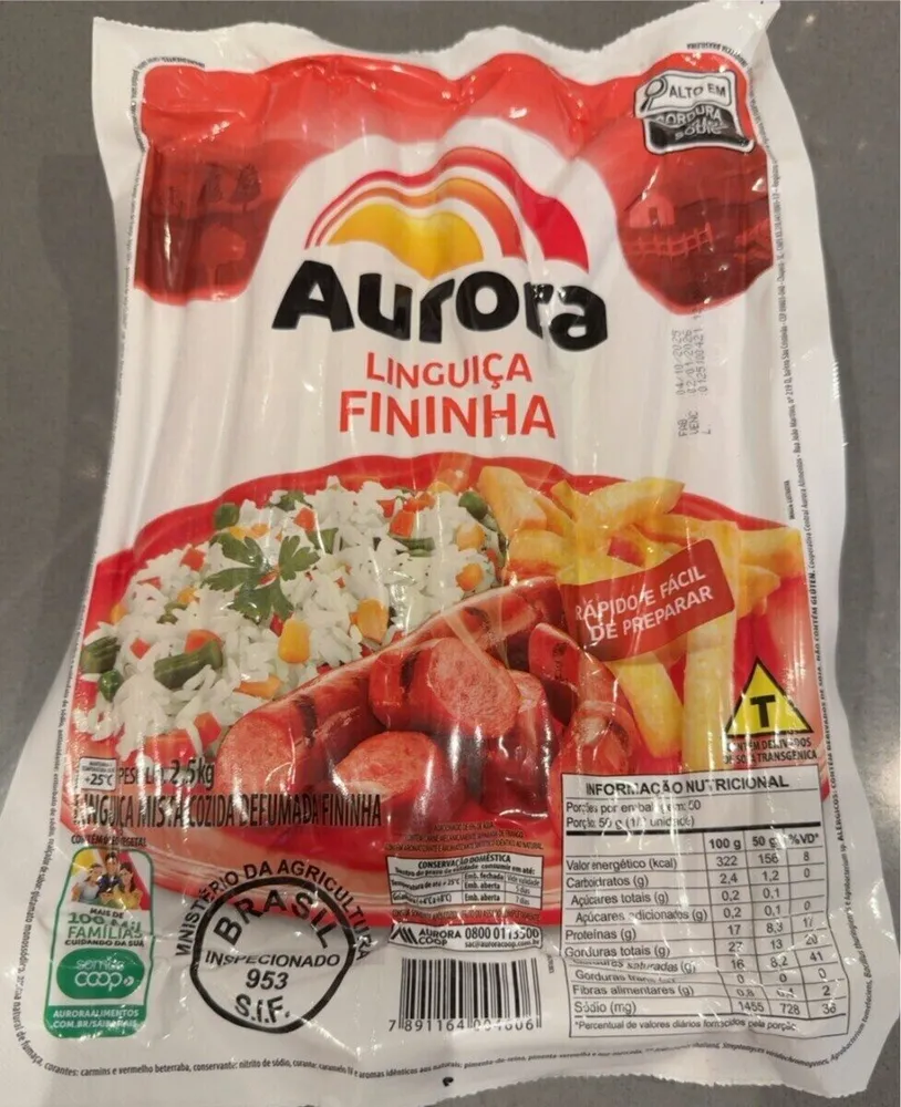 Linguiça fininha defumada