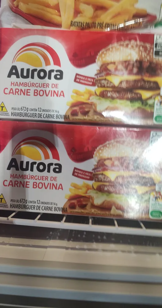 Hambúrguer de Carne Bovina Aurora 672g