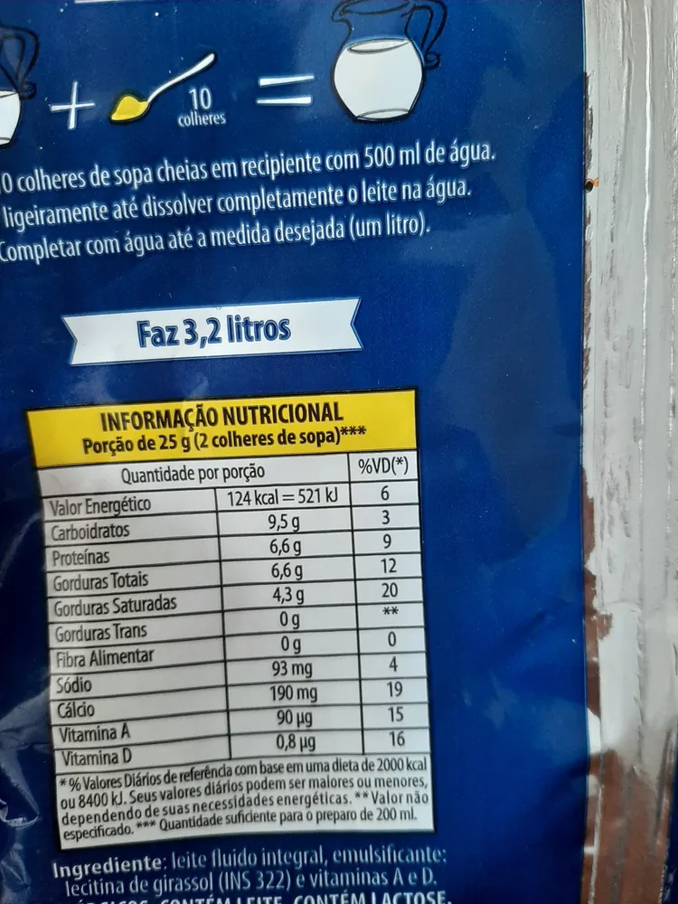 Leite em pó integral