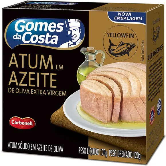 Atum Sólido Em Azeite De Oliva Gomes Da Costa Caixa 120g