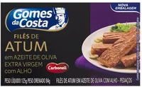 Filé De Atum Em Pedaços Em Azeite De Oliva Com Alho Gomes Da Costa Caixa 84g