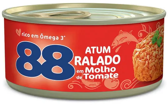 Atum Ralado Em Molho De Tomate 88 Lata 115g