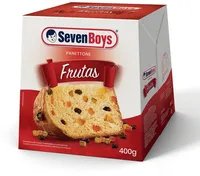 Panettone Com Frutas Cristalizadas E Uvas Passas Seven Boys Caixa 400g