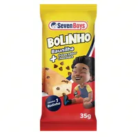 Bolinho Baunilha Com Gotas De Chocolate Seven Boys Pacote 35g