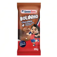 Bolinho Chocolate Recheio Chocolate Seven Boys Pacote 35g