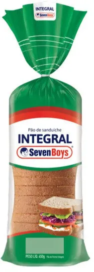 Pão De Sanduíche Integral Seven Boys Pacote 450g