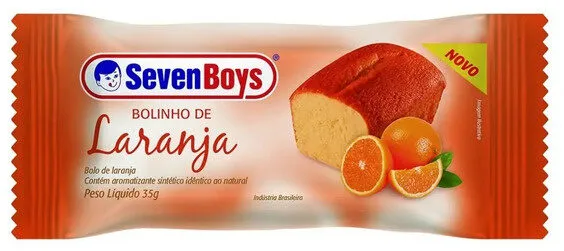 Bolinho Laranja Seven Boys Pacote 30g