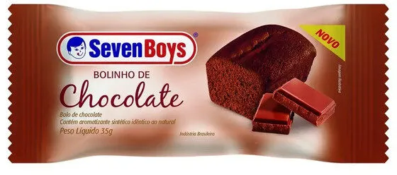 Bolinho Chocolate Seven Boys Pacote 30g