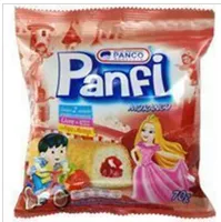 Minibolo Baunilha Recheio Morango Panco Panquinho Pacote 70g 2 Unidades