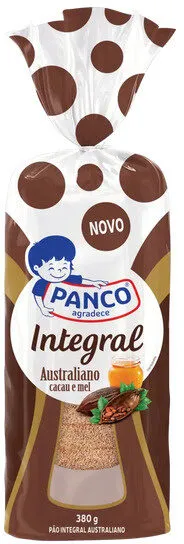 Pão Australiano Integral Cacau E Mel Panco Pacote 380g