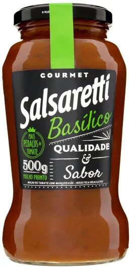 Molho De Tomate Basílico Salsaretti Gourmet Vidro 500g