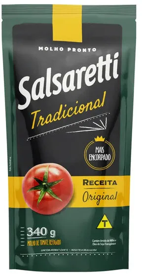 Molho De Tomate Tradicional Salsaretti Sachê 340g