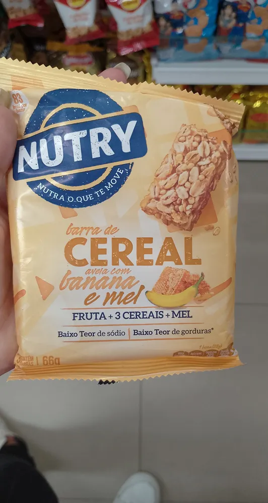 Barra de Cereal Aveia com Banana e Mel