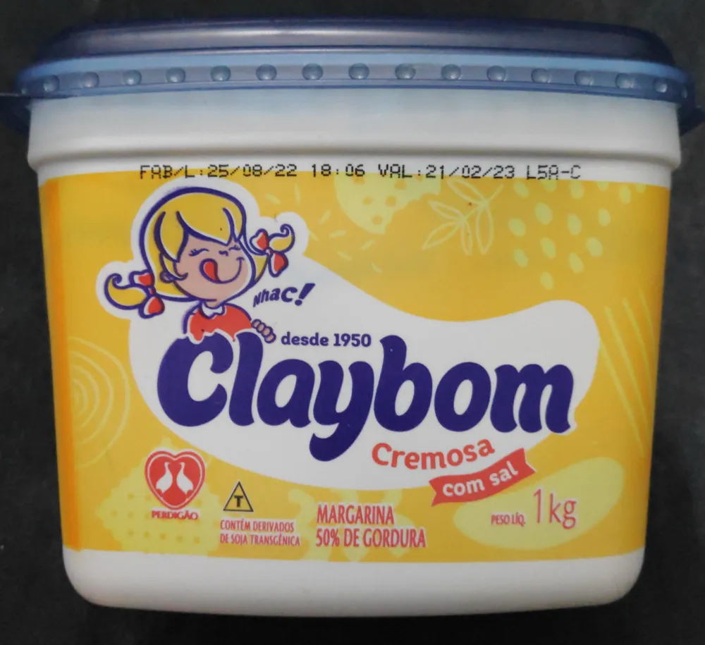 Claybom Cremosa com Sal - Margarina 50% de Gordura