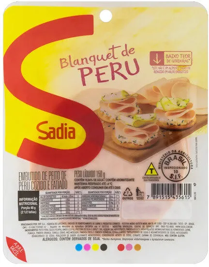 Blanquet De Peru Fatiado Sadia 150g