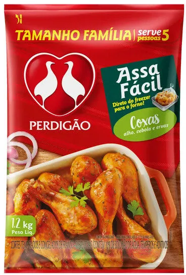 Coxa De Frango Congelada Temperada Perdigão Assa Fácil 1,2kg Tamanho Família