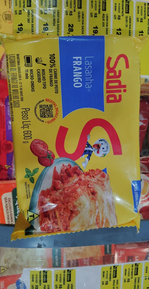 Lasanha Frango Sadia Pacote 600g