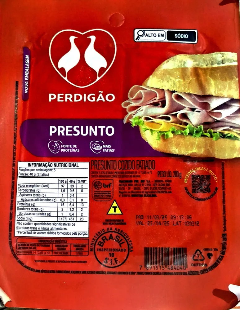 Presunto Cozido Fatiado