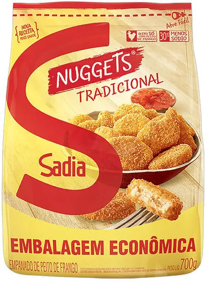 Empanado De Frango Tradicional Sadia Nuggets Pacote 700g Embalagem Econômica