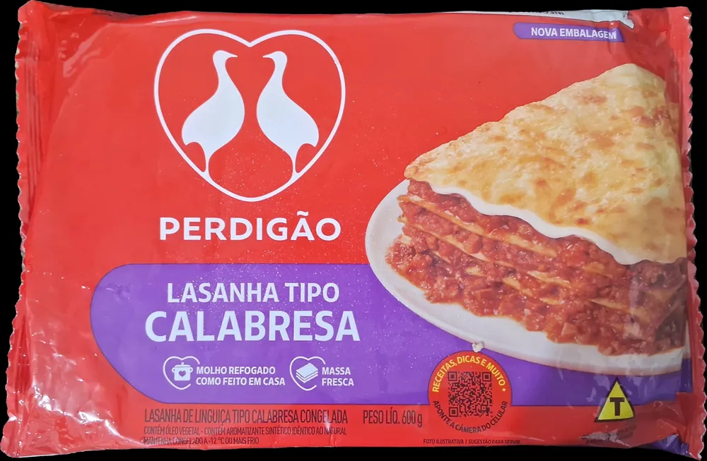 Lasanha de linguiça tipo calabresa congelada