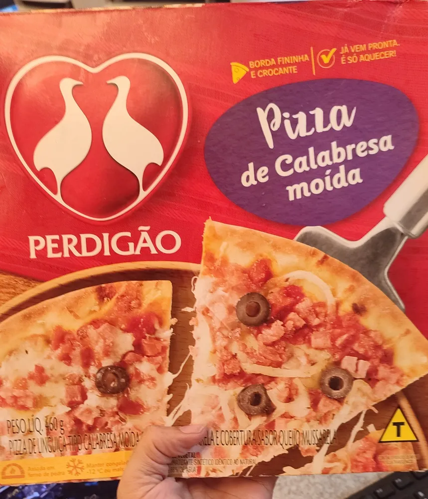 Pizza Congelada de Calabresa Moída Perdigão