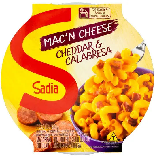 Macn Cheese Cheddar Calabresa Sadia Hot Bowls Pote 350g