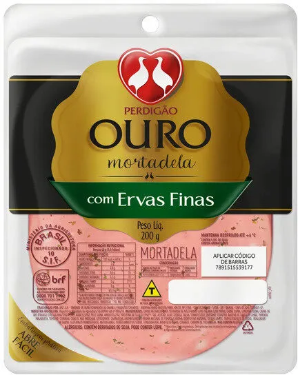 Mortadela Com Ervas Finas Perdigão Ouro 200g