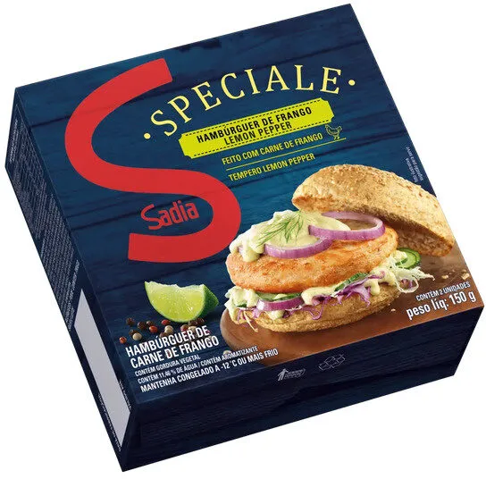 Hambúrguer De Frango Lemon Pepper Sadia Speciale Caixa 300g 2 Unidades