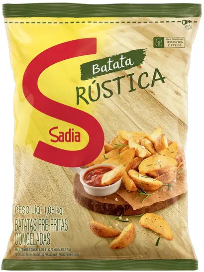 Batata Pré Frita Rústica Congelada Sadia Pacote 1,05kg