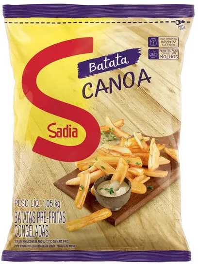 Batata Pré Frita Canoa Congelada Sadia Pacote 1,05kg