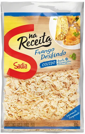Peito De Frango Cozido Desfiado Congelado Sadia Na Receita 400g