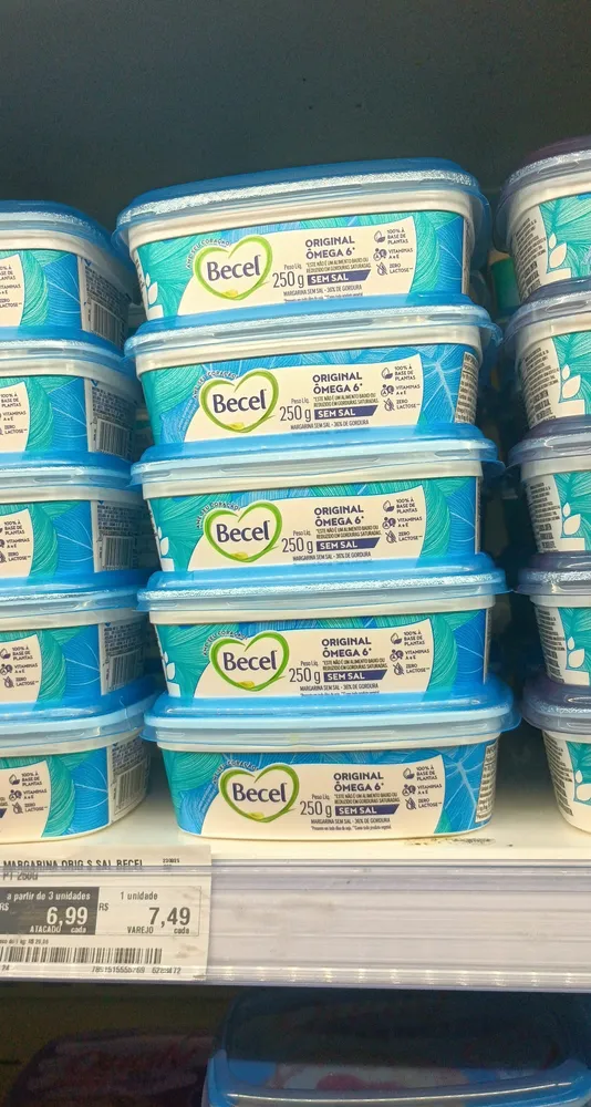 Margarina Original Sem Sal Becel Pote 250g