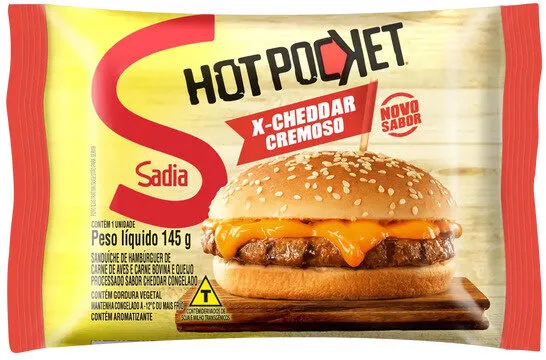 Sanduíche Congelado X Cheddar Cremoso Sadia Hot Pocket Pacote 145g