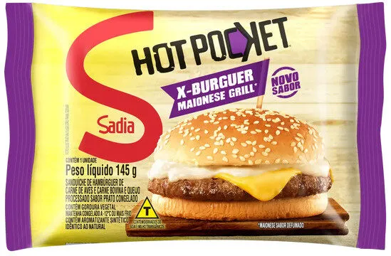 Sanduíche Congelado X Burguer Maionese Grill Sadia Hot Pocket Pacote 145g