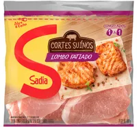 Lombo Suíno Em Bifes Congelado Sem Osso Sadia 800g