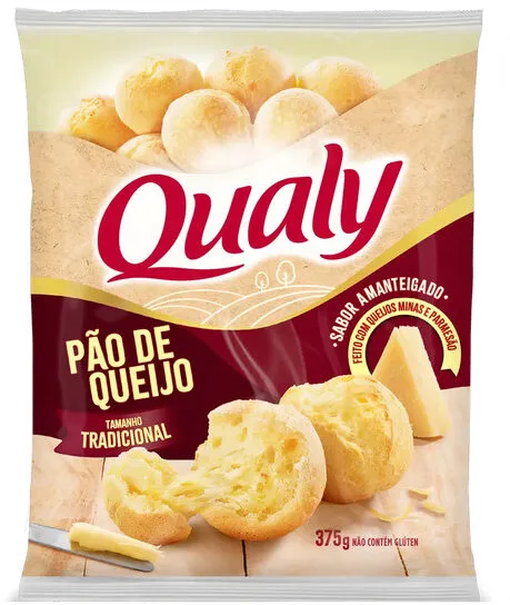 Pão De Queijo Congelado Amanteigado Qualy Pacote 375g