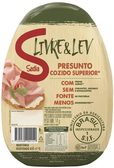 Presunto Cozido Sadia Livre Lev