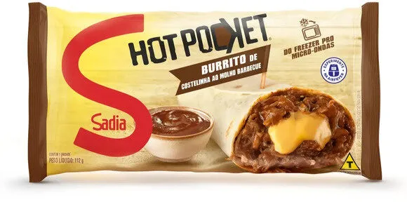 Burrito Costelinha Ao Molho Barbecue Sadia Hot Pocket Pacote 112g