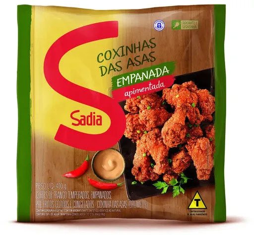 Empanado De Frango Coxinha Da Asa Apimentada Sadia Pacote 400g