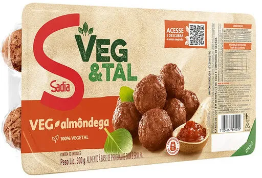 Almôndega Vegetal Sadia Veg Tal Caixa 300g 12 Unidades