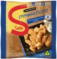 Empanado De Frango Peito Em Tiras Sadia Empanadíssimo Pacote 400g