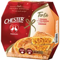Torta Congelada Frango Com Calabresa E Molho Cheddar Perdigão Chester Caixa 500g