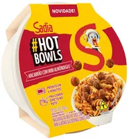 Macarrão Ao Molho Branco Com Queijo, Brócolis E Bacon Sadia Hot Bowls Pote 300g
