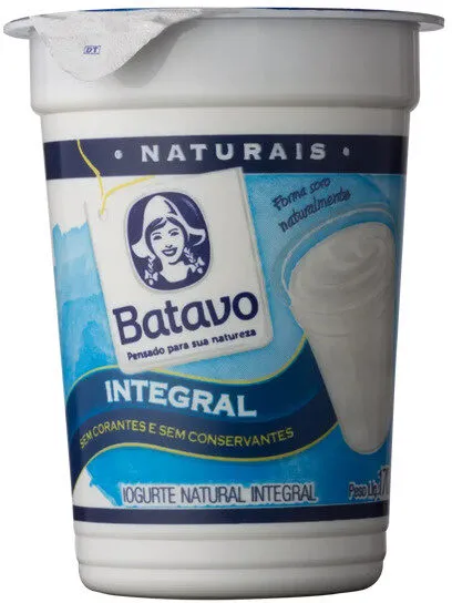 Iogurte Integral Batavo Naturais Copo 170g