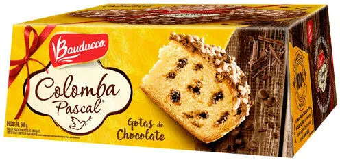Bolo De Páscoa Com Gotas De Chocolate Bauducco Chocolomba Caixa 500g