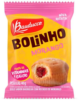 Bolinho Bauducco Baunilha C/morango 40gr